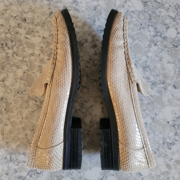 Jenny by Ara Germany Mokassin Moccasin Loafer Tan Animal Print Leather Sz: 7 - Picture 4 of 8